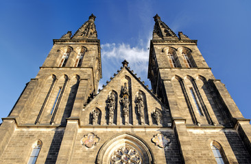 Fototapeta premium Old cathedral in Prague. Vyshegrad