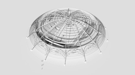 palasport progetto rendering 3d