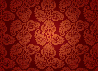 Seamless floral ornament for background.
