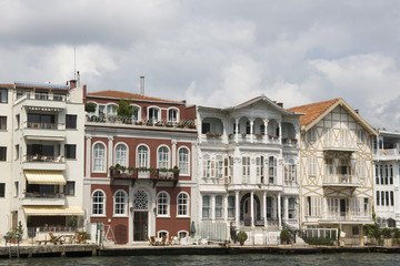 Traditional waterfront houses on Bosphorus - Yenikoy Istanbul