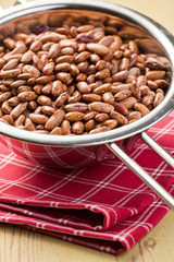 red beans in colander