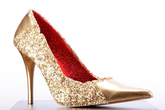 Buy > high heels gold glitter > in stock