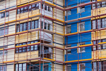 Wohnhaus wird saniert. Wärmedämmung