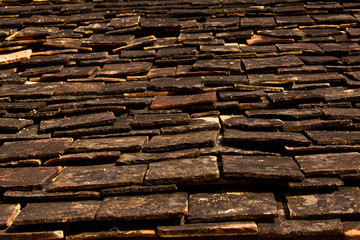 Old roof of Buddhist lanna style church