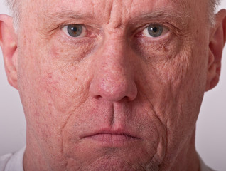 Older Man Serious Closeup