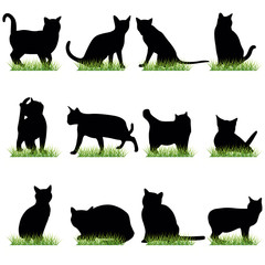 cat silhouettes