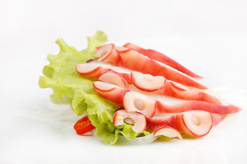 Octopus on the plate