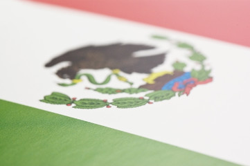 メキシコの国旗のアップ