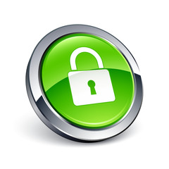 icône bouton internet cadenas sécurité