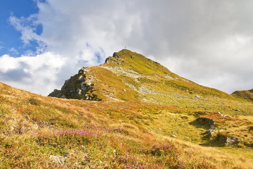 Gipfel mit Gipfelkreuz bei der Sagtaler Spitze, Österreich