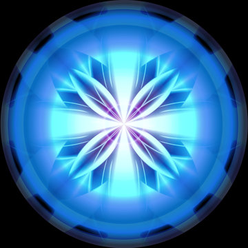 Blue Scifi Tech Orb