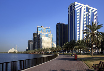 Fototapeta premium Skyscrapers in Sharjah.