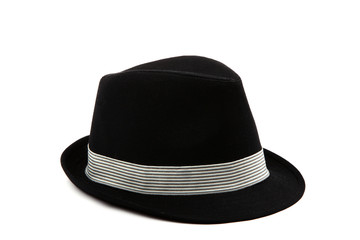 Chapeau sur fond blanc
