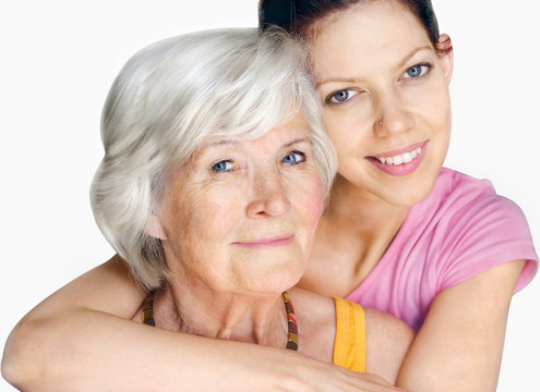 Großmutter und Enkelin Porträt