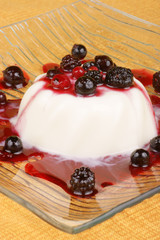 Panna cotta with soft fruits