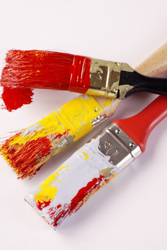Dirty paintbrushes!