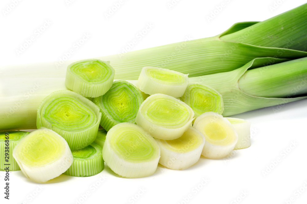 Canvas Prints chopped leeks