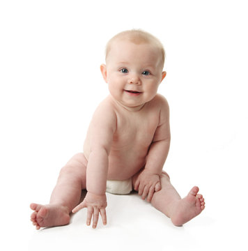 Smiling Baby Sitting Up