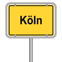 Ortsschild von Köln