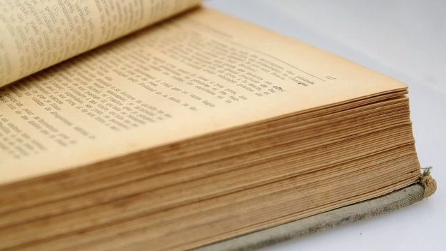 Leafing through a very old book