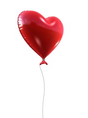 Fototapeta na wymiar roter Herzluftballon