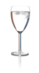 Water in a wineglasse.