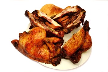 zerteilte Hähnchen