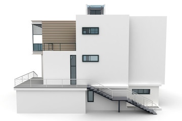 Fototapeta na wymiar 3d house isolated on white