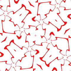 Red Seamless Abstract Pattern