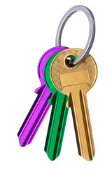 Isolated Keys on White