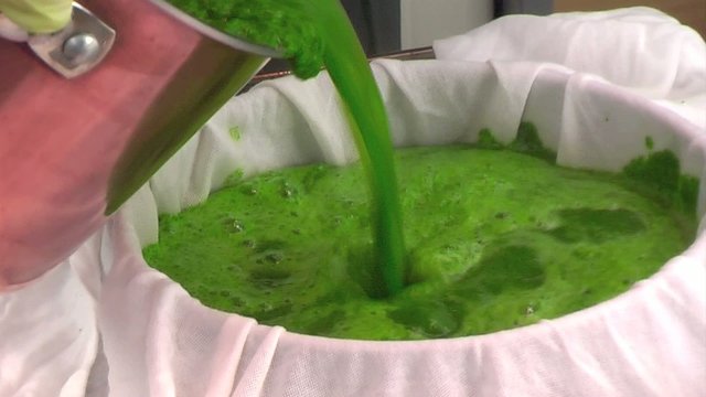 spinach juice as food color