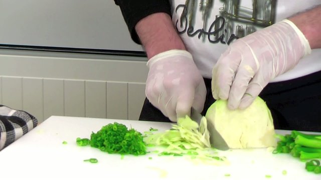 fresh vegetables cutting