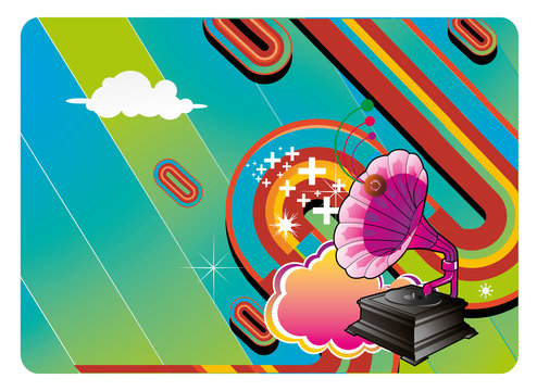 composicion musical abstracta en vector