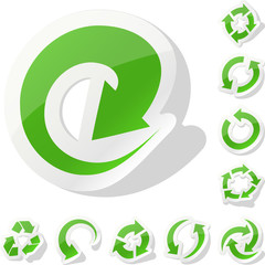 Arrow green stickers.