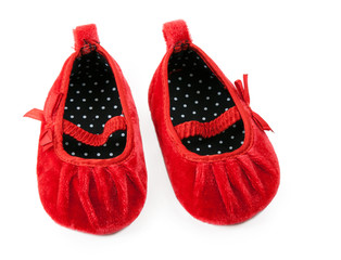 red baby booties