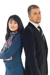 Portrait of two business people