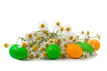 Easter eggs and chamomiles