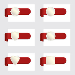 decorative red tabs