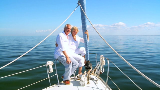 Successful Retired Couple Aboard their Yacht filmed at 60FPS