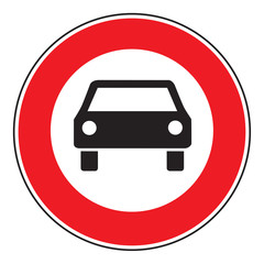 Obraz premium Zeichen 251 Verbot für Kraftwagen