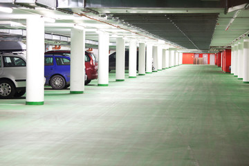 underground parking/garage (color toned image)