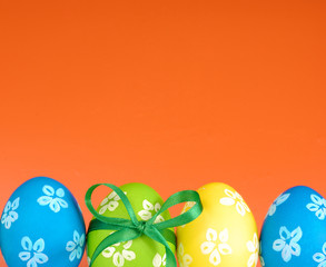 Easter eggs in the basket