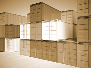 3d container background
