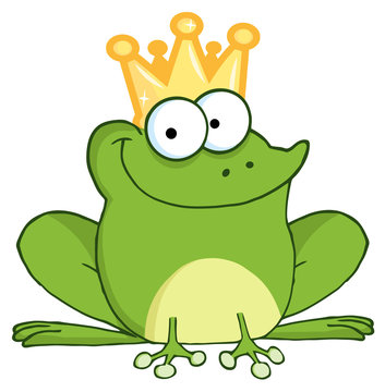 Happy Frog Prince Cartoon Character