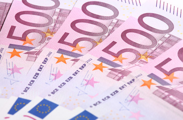 Five-hundredth euro banknotes