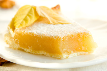 Lemon pie close-up