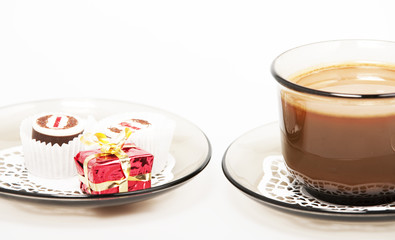 Coffee, gift and chocolates