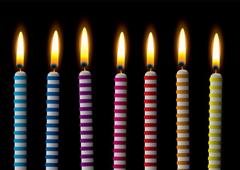 Birthday candle stripe