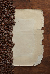 coffee beans on paper