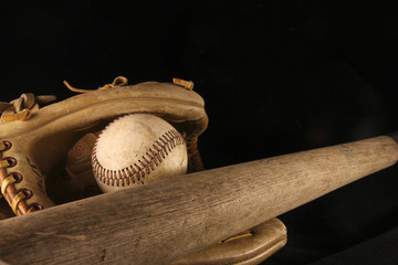 Baseball, Bat & Glove